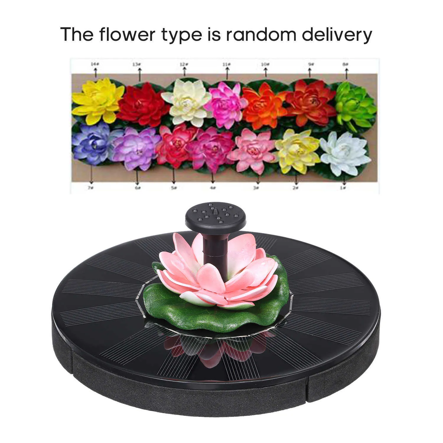 Solar Fountain Round Water Source Home Fountains Decoration Garden Pond Swimming Pool Bird Bath fall 210713