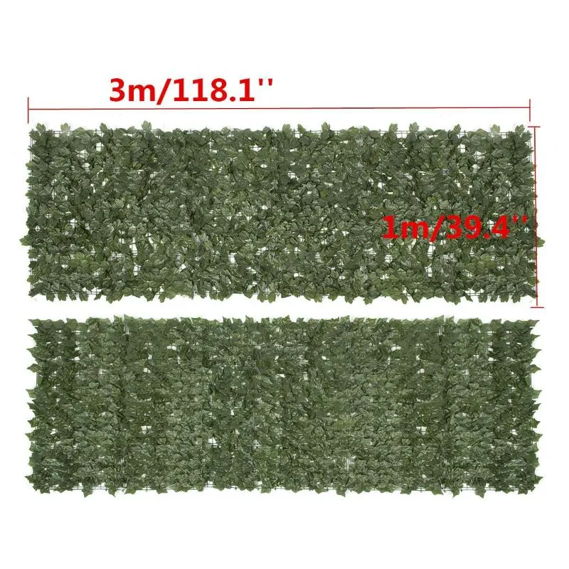 Decorative Flowers & Wreaths 1x3M Plant Wall Artificial Lawn Boxwood Hedge Garden Backyard Home Decor Simulation Grass Turf Rug Ou2740