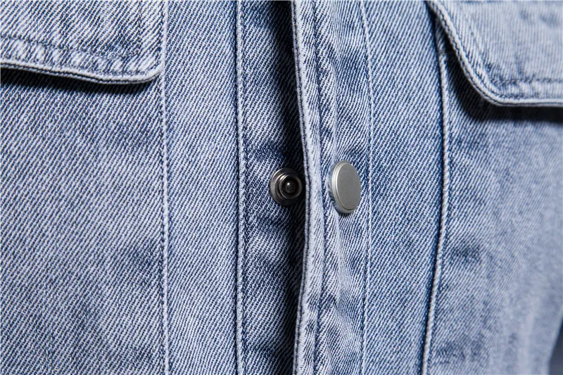 Aiopeson 100% Bawełna Dżnowy Kurtki Mężczyźni Casual Solid Color Pocket Cienka kurtka do stylu Spring wysokiej jakości odzież 220301