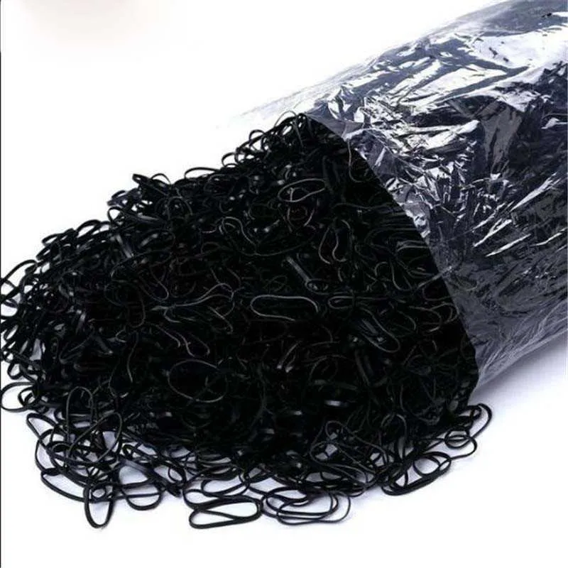Corda elastica nera usa e getta Accessori bambina bambini Scrunchy Gum elastici capelli