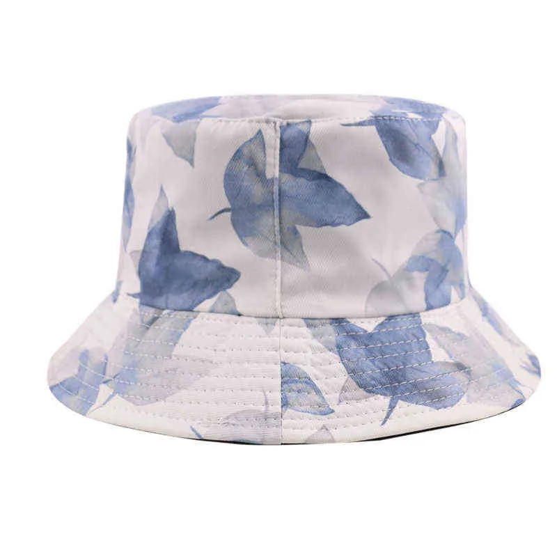 Nouveau mode blanc feuilles d'érable seau chapeaux Casquette casquettes de soleil été hommes femme Gorra G220311
