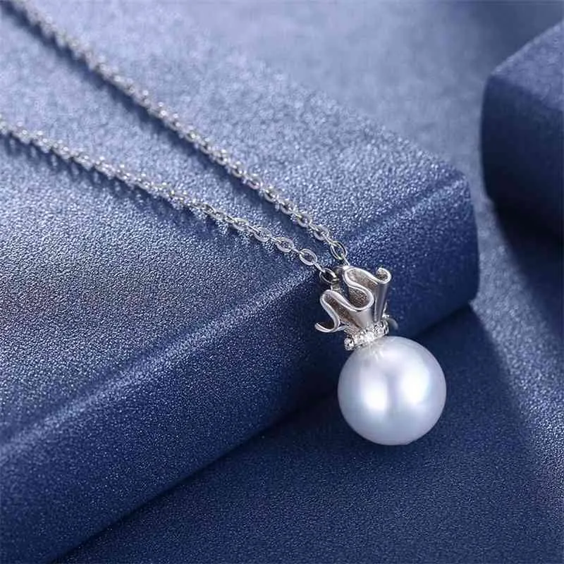Lekani 925 Sterling Silver Women's Pearl Pendant Halsband Luxury Zircon Fine SMEEXKE SMEYCHIVE Fashion Send Friends Engagemen243s