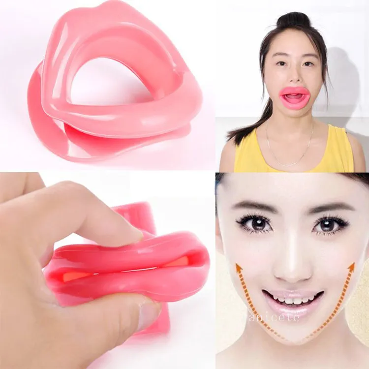 Favor de festa 3 cores Borracha de silicone Face Slimmer Exerciser Lip Trainer Oral Mouth Muscle Tightener Anti-Aging Wrinkle Massager Care T2I53016