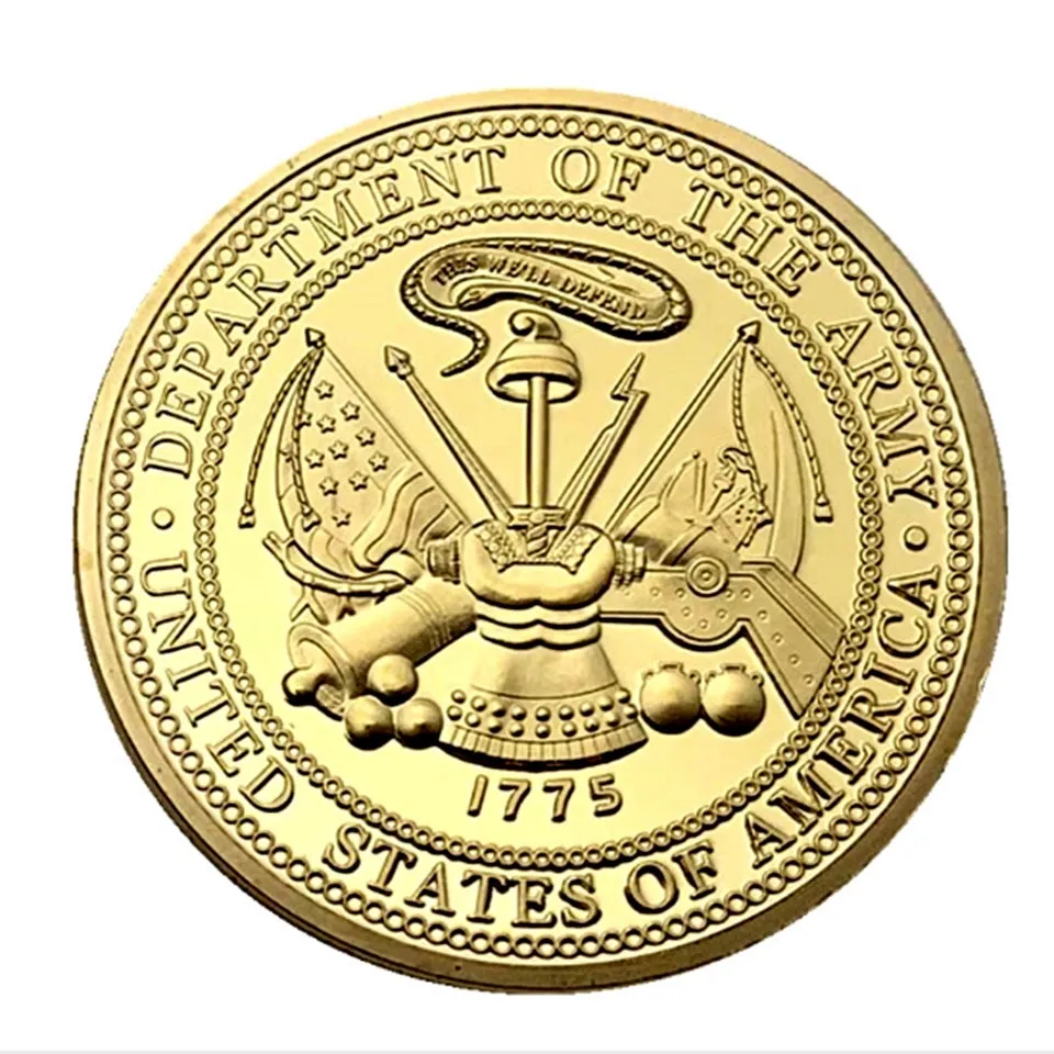 NON MAGNETIC 1775 USA Challenge Military Craft Army第1歩兵師団グレートデューティソルジャー名Honol Gold Plated Value Coin Co6216392