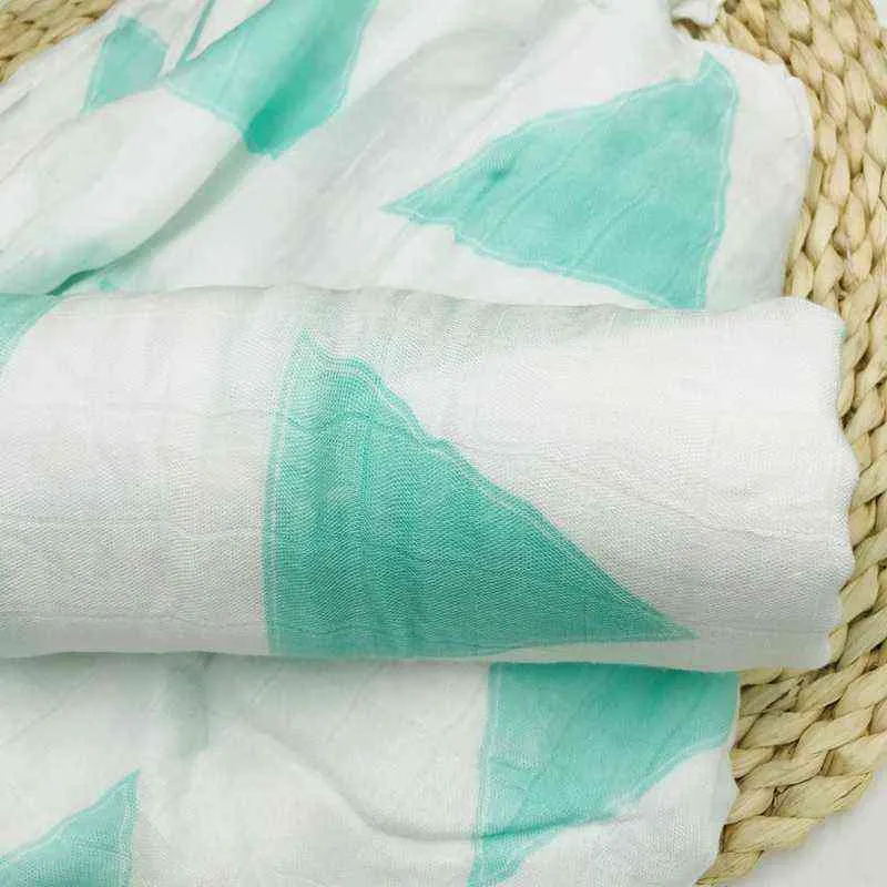 100% bamboevezel mousseline baby dekens swaddle wrap voor geboren deken baby's badhanddoek Zeer zachte grote luier beddengoed 211105