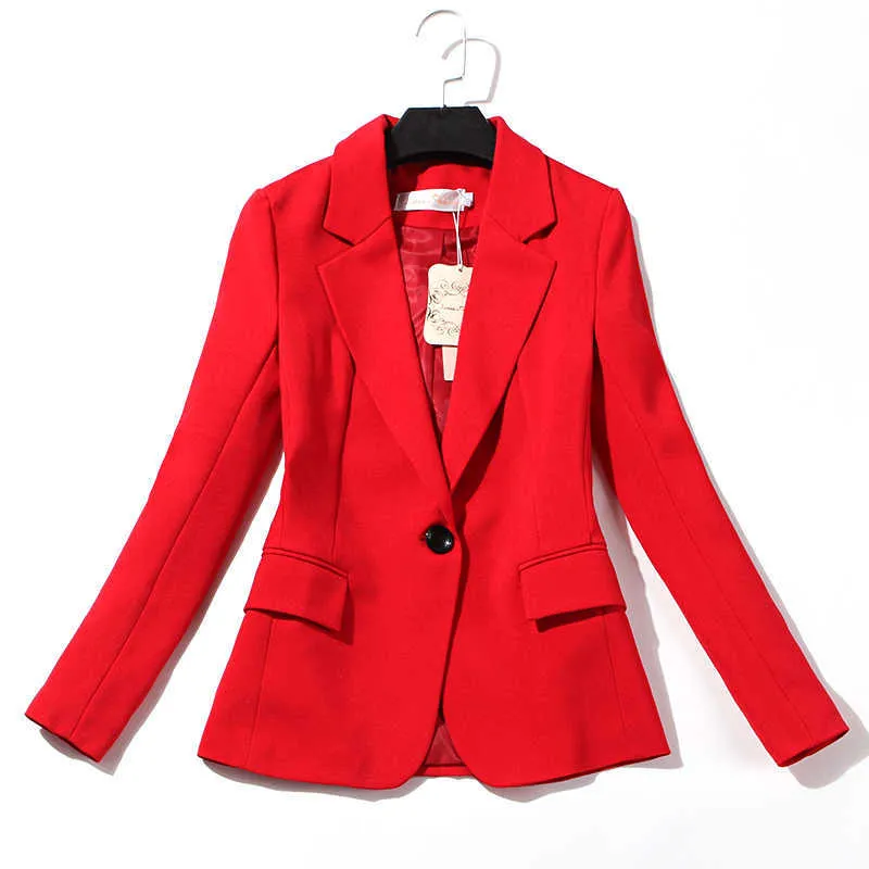 High-quality fabric women's professional skirt suit Slim Feminine Red Blazer Casual half body bag hip office 210527