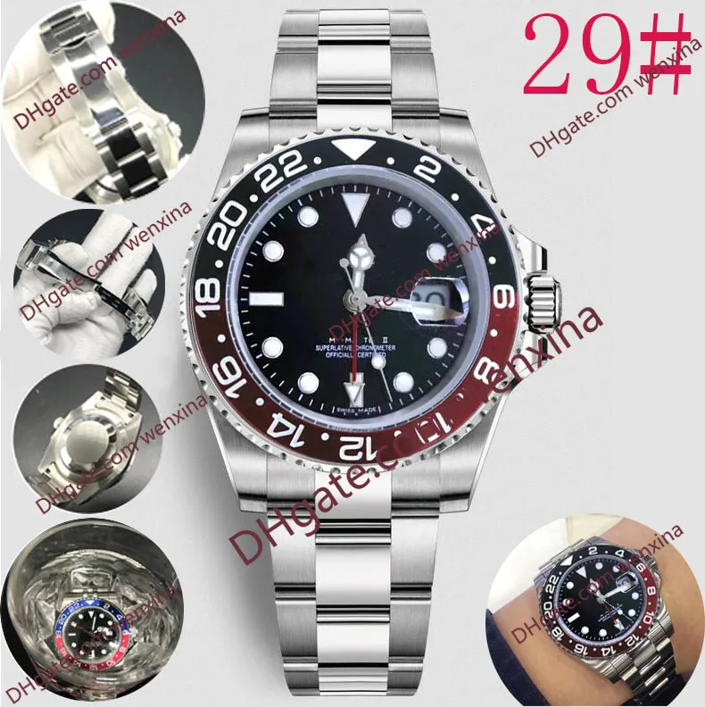 20 quality watch 40mm Batman Small Pointers adjusted separately 2813 automatic Stainless Steel Watch montre de luxe Waterproof Men254v