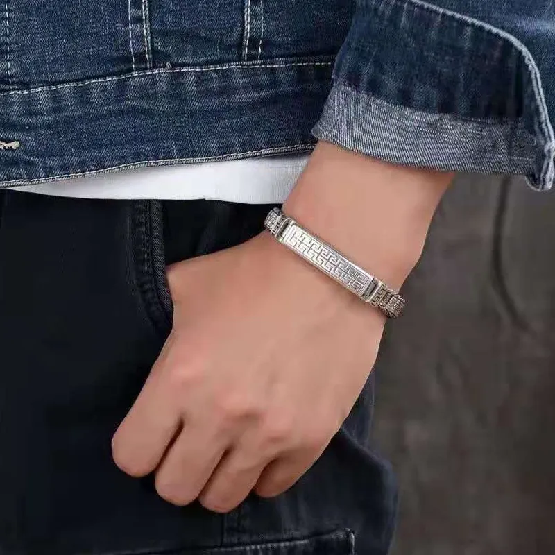 オリジナルのデザインハンフェンバックキャラクターパターンPassepartout Bracelet Silver Men女性