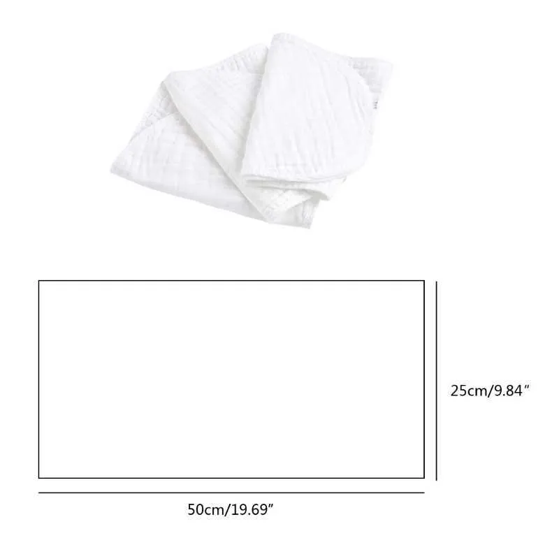 Handduk Baby Muslin Burp Cloths Bomull Hand Washcloths 6 Lager Absorberande Soft Gaze Kindergarten Fascloth 210728