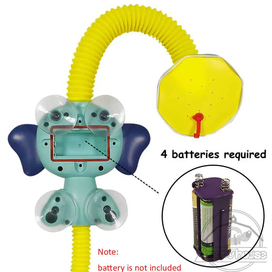 Baby badleksaker för barn elektrisk elefant sucker baby spray vatten badkar sprinkler dusch 210712