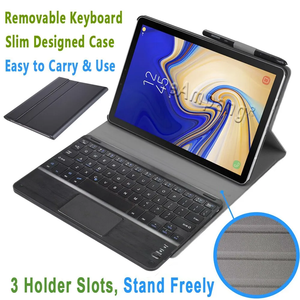 Custodia con tastiera touchpad Samsung Galaxy Tab S7 11 S7 + Plus 12.4 S6 Lite 10.4 S6 S5e S4 10.5 T870 T970 P610 T860