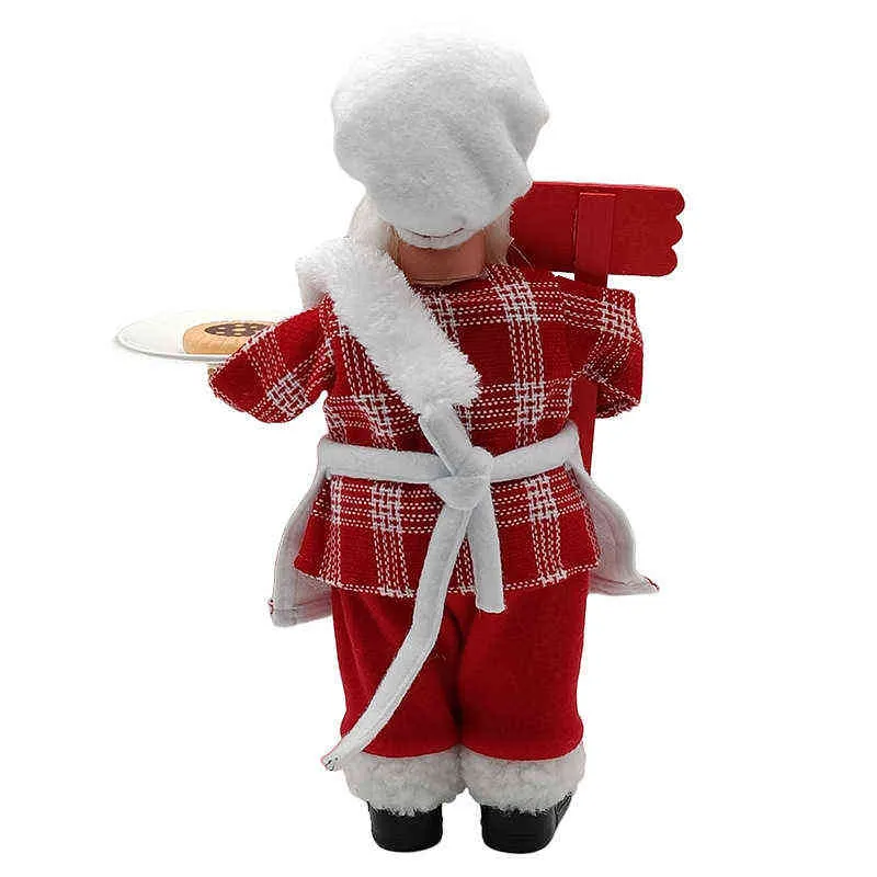 12 pouces Chef de Noël Figurine de Père Noël Accessoires de poupée Figurines de Père Noël Pendentif de Noël Ornements Fournitures de fête cadeaux pour enfants 213423459