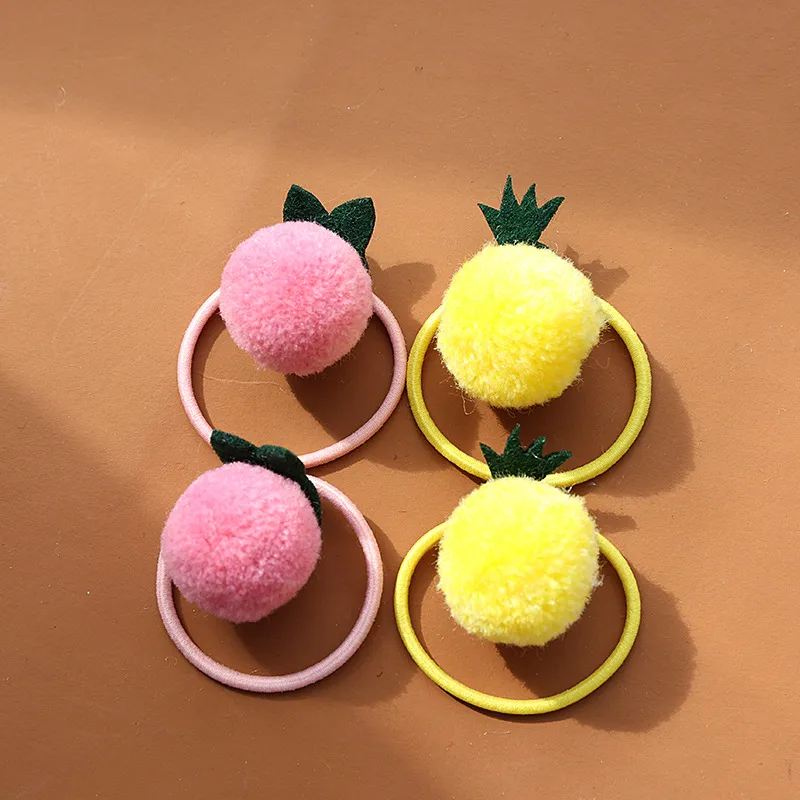 Nieuwe kinderen Haaraccessoires Baby Meisjes Fruit Princess BRAAGTE FASHEID Kids Strawberry Pineapple Hair Clip Elastische Band C6859