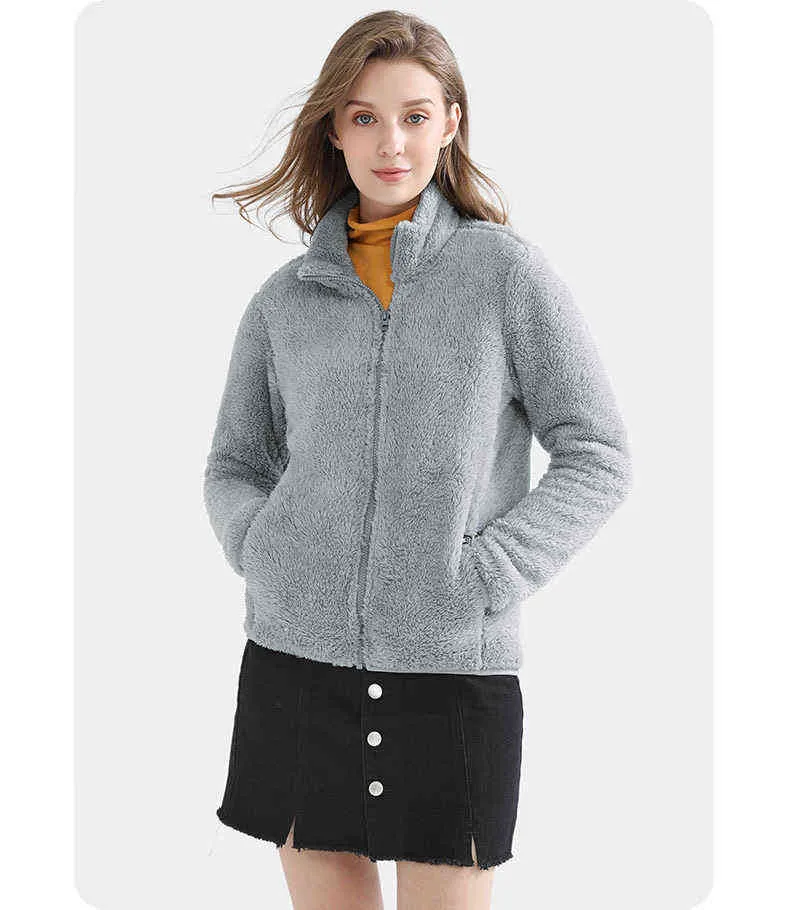 Pull Femme En Polaire Peluche – Manches Longues, Col Rond, Chaud Et Doux, Pour L’hiver Et Occasions Décontractées