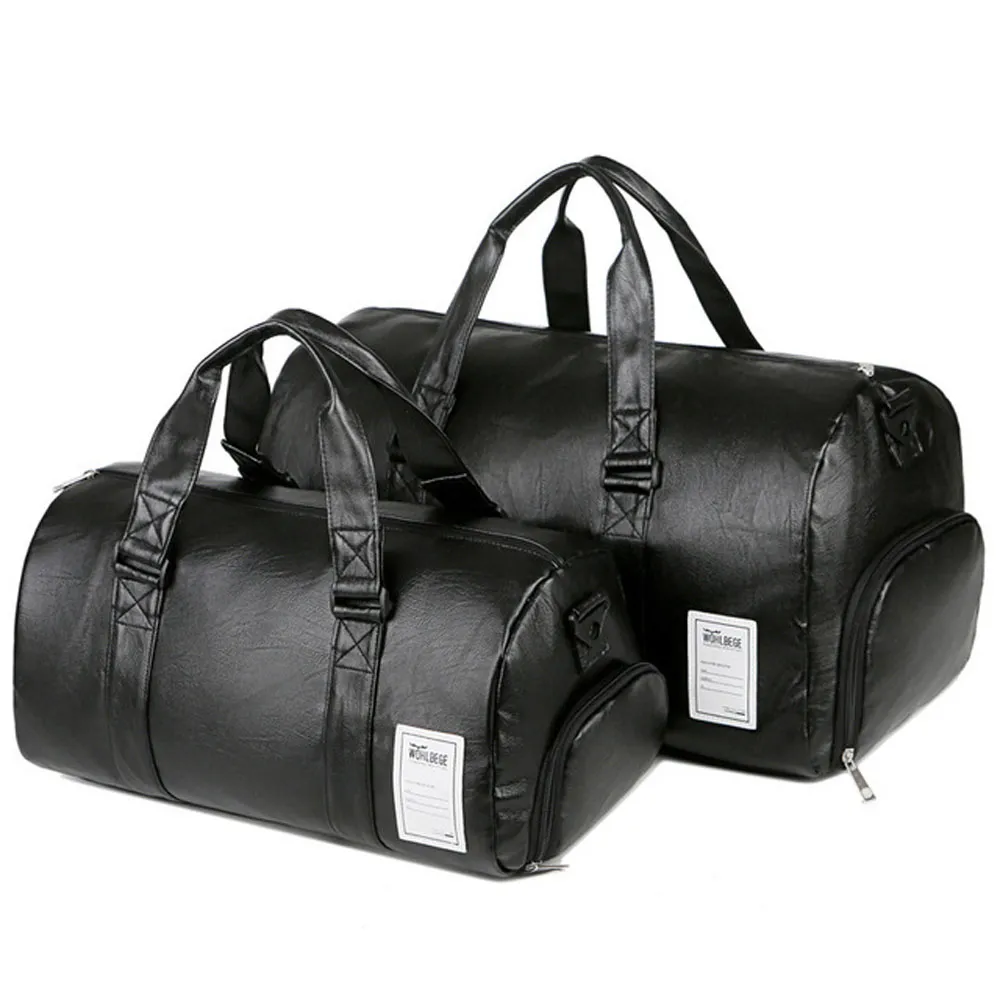 Sport Bag Training Gym Leather Dry Men for Shoes Fitness Yoga Travel Luggage Shoulder Sac De