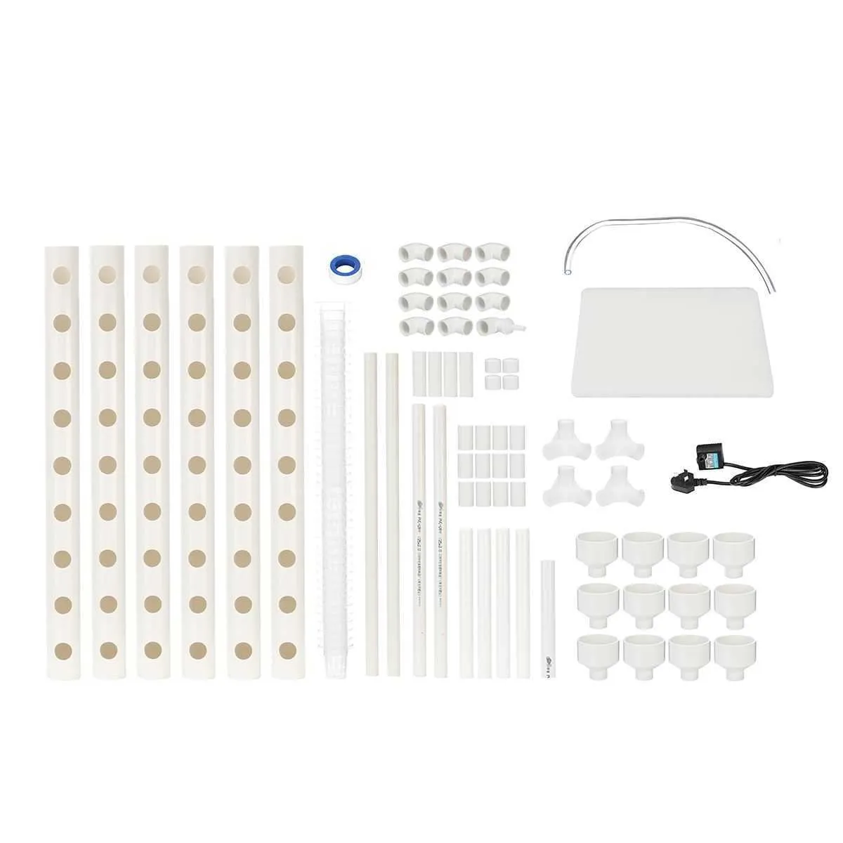 3654 Holes Hydroponic Piping Site Grow Kit Deep Water Culture Planting Box Gardening System Nursery Pot Hydroponic Rack 2106153525270