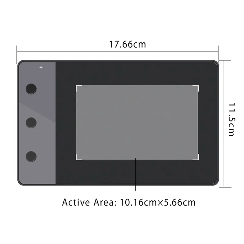 Huion H420 Grafiktablett, 3 Express-Tasten, 2048 Druckempfindlichkeit, Unterschriftenpad mit zehn zusätzlichen Stiftspitzen perfektes Betriebssystem