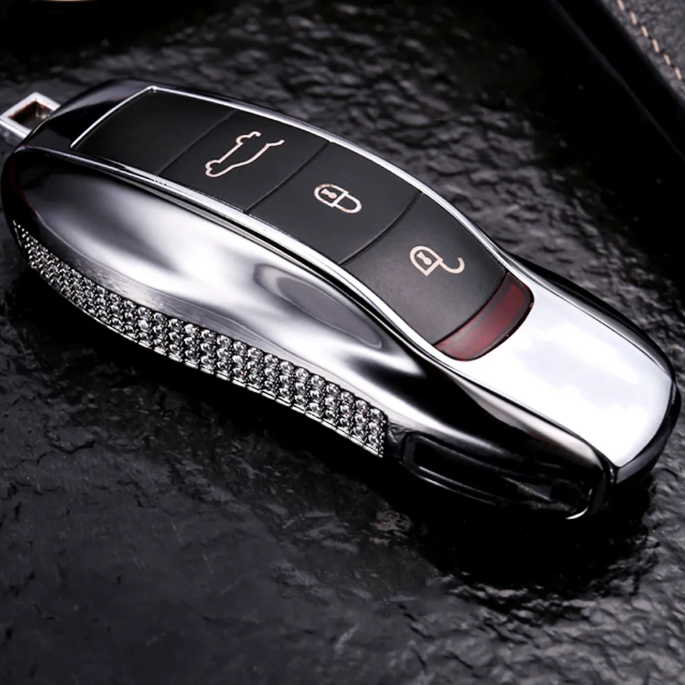 Key Case Cover For Porsche Cayenne Panamera 971 911 9YA Macan Boxster Remote Control Key Shell Key Holder Shell Hard Casing Cap1302169