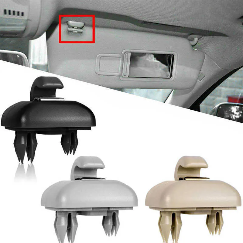 2st Black/Gray/Beige Inner Sun Visor Hanger Hook Clip Stracket Fit For Audi A1 A3 A4 A5 Q3 Q5 2013-2015 8E0857562A 8E0857562