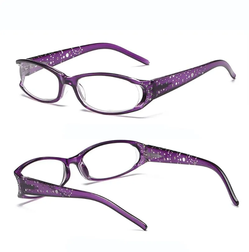 Lunettes de soleil deux paires conception verres de lecture femme rectangle rectangle rétro complet élégant anti-bleu fatigue 0 75 1 1 25 1 5 à 4275o