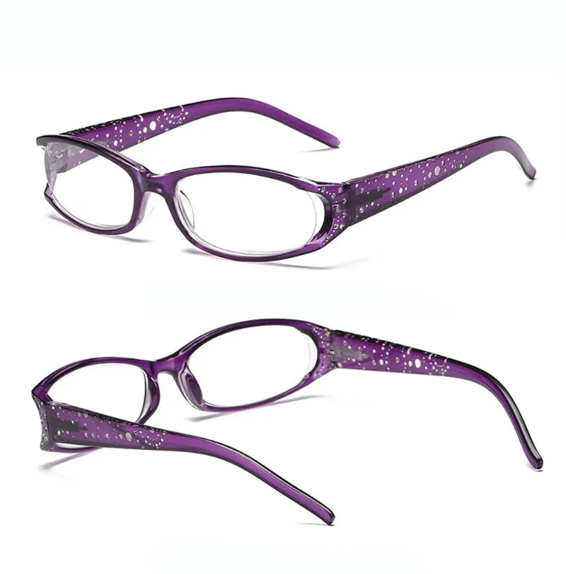 Sunglasses Two Pairs Design Reading Glasses Women Rectangle Full-rim Retro Elegant Anti Blue Fatigue 0 75 1 1 25 1 5 To 4249F