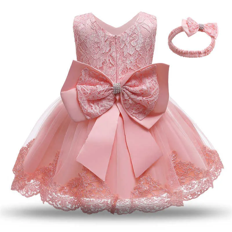 Princess Kids Girl Flower Embroidery Dresses Baby Girls Christening Gown Formal Dress Festival Toddler 1st Birthday Party Outfit Q2243609