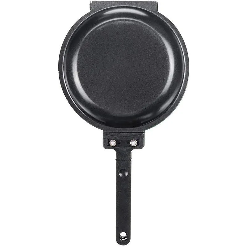 Casseroles DIY Poêle antiadhésive Double face Poêle à frire Petit déjeuner Cuisinière à gaz et à induction Universal283t