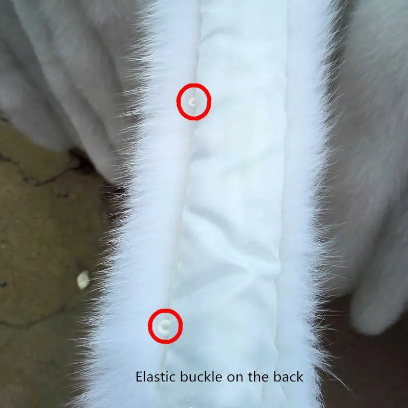 2021 Winter New Fox Fur Collar Cotton Clothing Accessories White Fox Tail Real Fur Collar Hat H09238490480