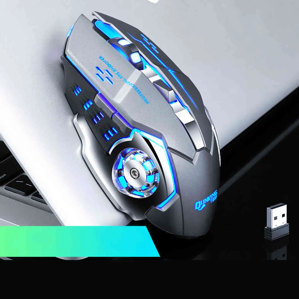 2.4g Bezprzewodowy Gamer 3200DPI 6 Przyciski LED Gaming Mouse Desktop Komputerowe Akumulator Myszy PC Laptop Gry