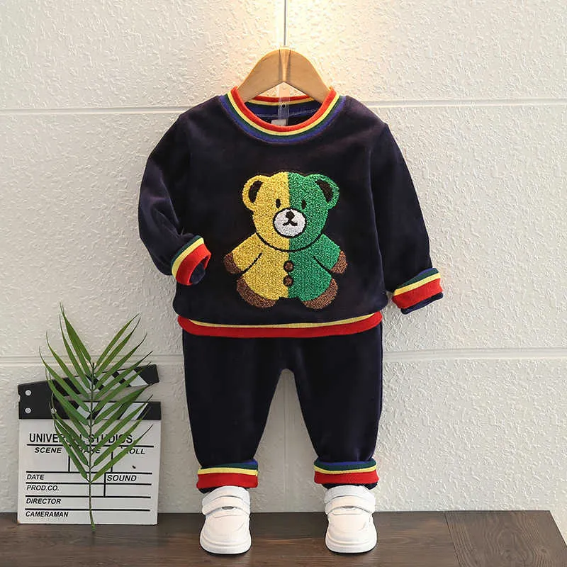 Lzh Fashion Newborn Winter Clothes Baby Boys Tracksuit for Children's Clothing Sets Infant Girls Suit Thicken Autumn Kids Outfit G1023