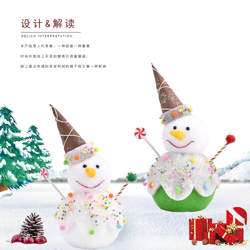 Christmas decorations foam snowman shape decorations home photography shopping mall window scene layout dress up decorations T200909