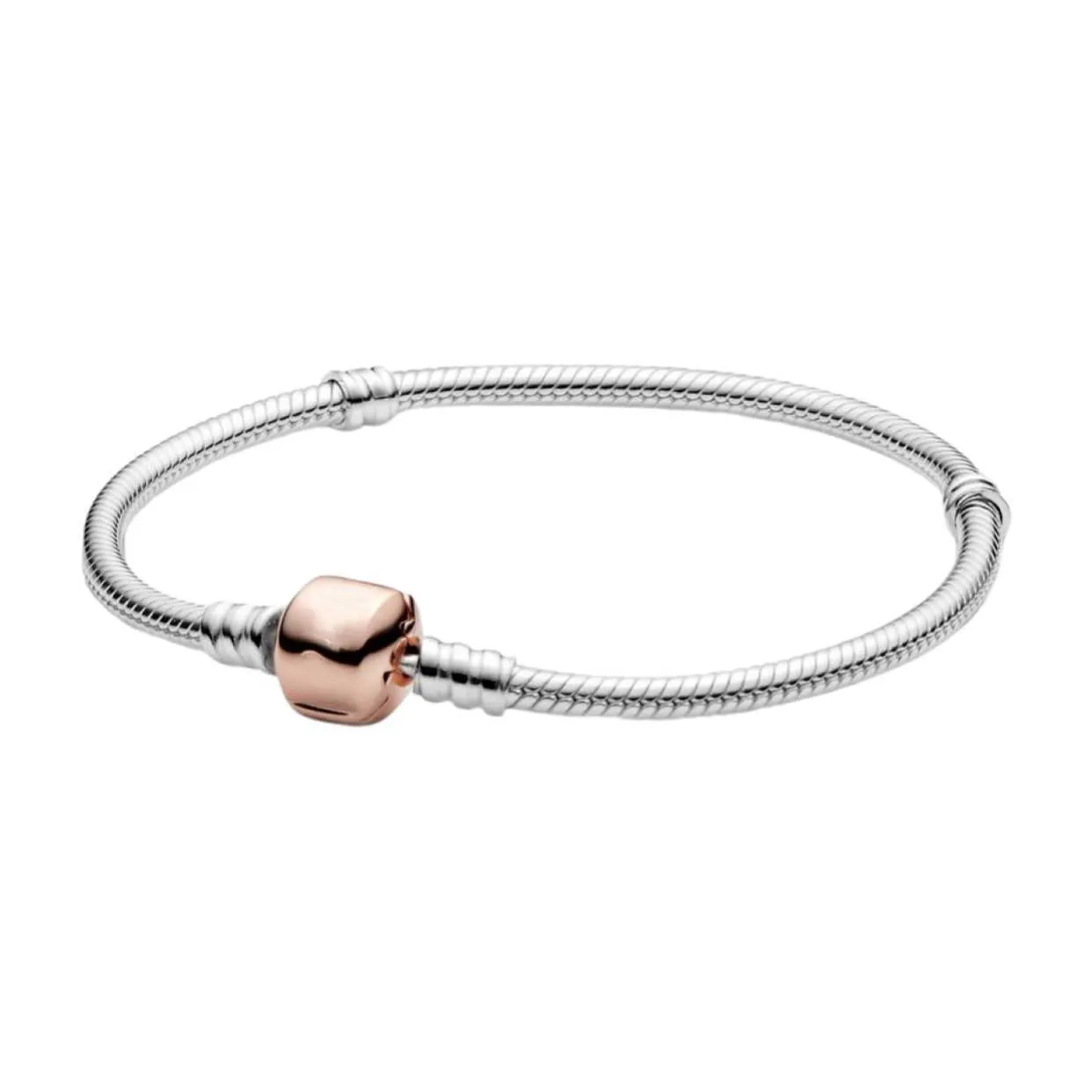 Bracelet en argent Sterling 100% 925 véritable pour femmes, en cristal, cœur d'amour, adapté aux bijoux de charme originaux à faire soi-même