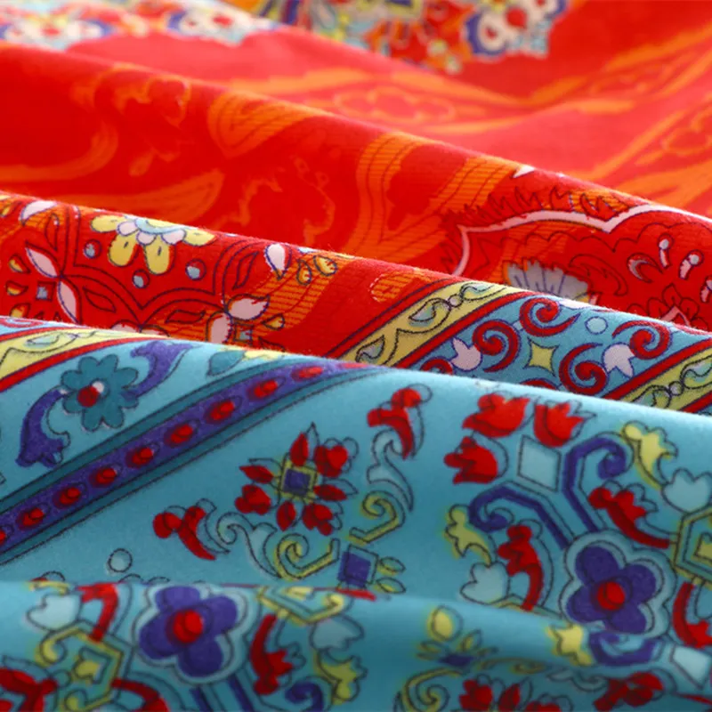 Fanaijia 3d bohemiska sängkläder sätter boho tryckt mandala duvet täcke med kuddecase queen size sängkläder hem textil 210309
