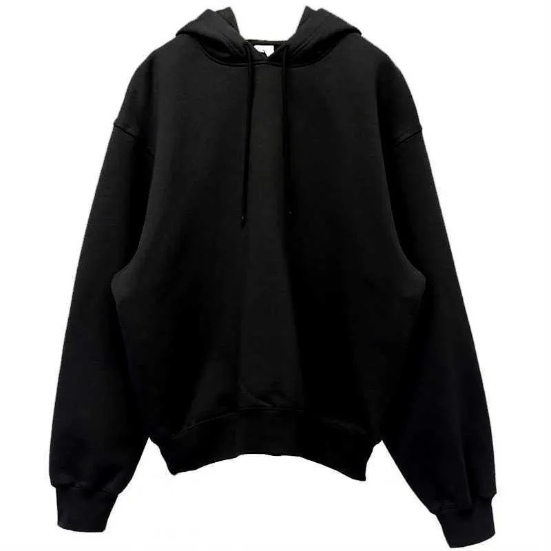 US-storlek Höst Vinter Bomull Loose Sweatshirt Fleece Hoodies Double Hoody Men's Fashion Trend Sport Fitness Tops 210813