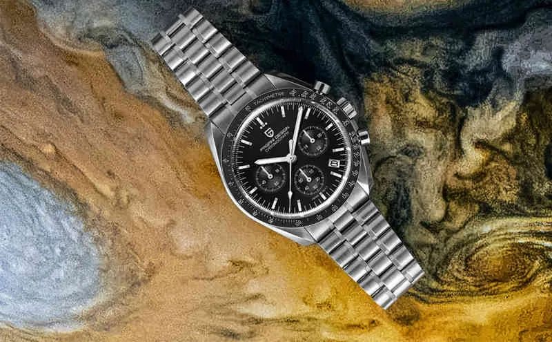 2021 PAGANI DESIGN Orologio da polso al quarzo da uomo in oro di lusso Cronografo con data automatica Orologi con specchio in zaffiro in acciaio inossidabile