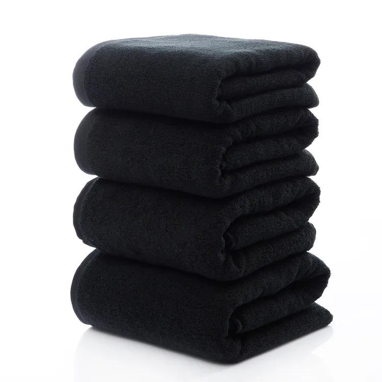 New Black Cotton Towel Set for Men toalla Face Washcloth Hand Towel Telo da bagno Camping Doccia Asciugamani Bagno T200915