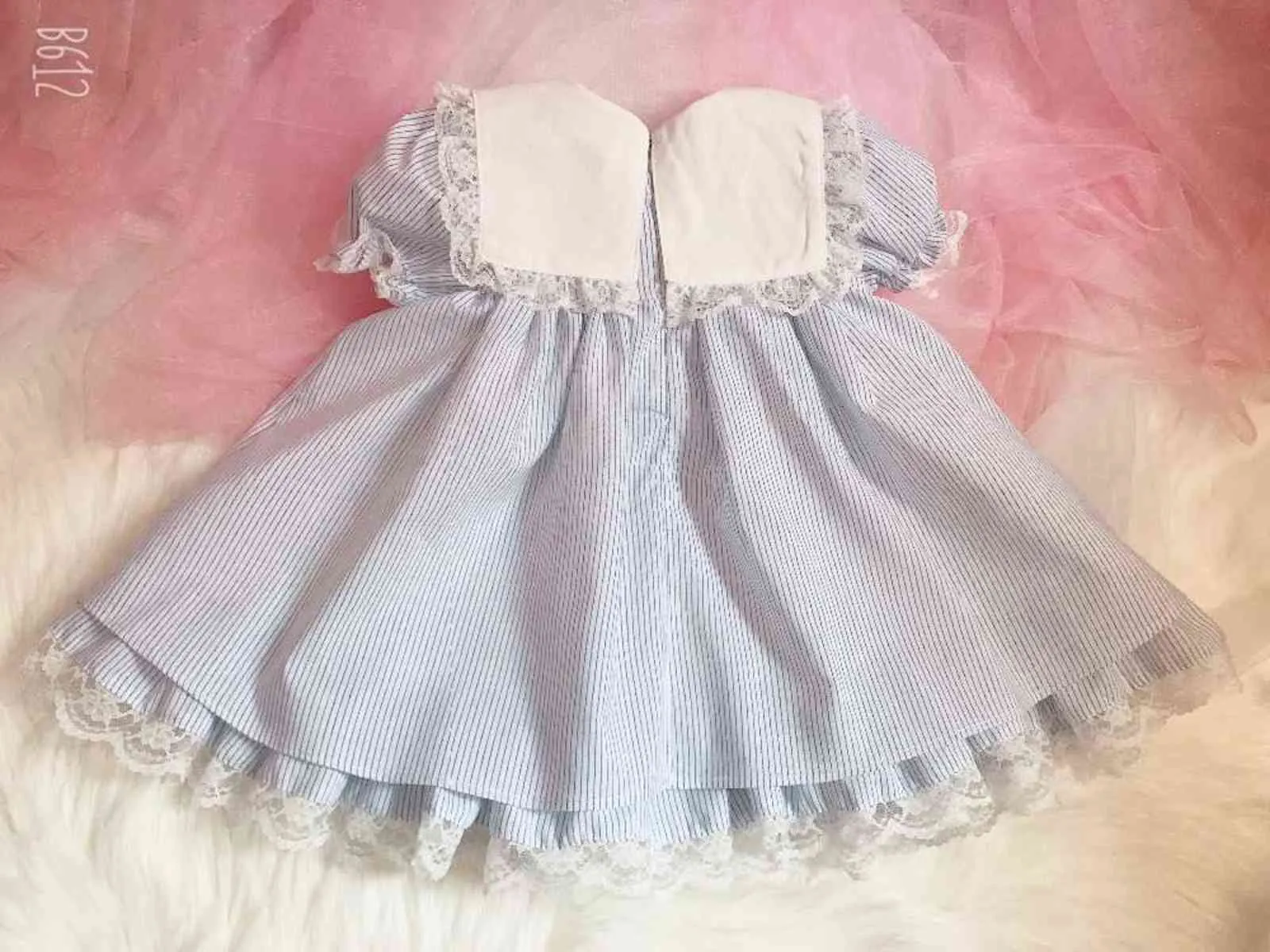 Niemowlę Dziewczynka Lato Koronki Lolita Rabbit Haft Vintage Spanish Pompom Suknia Princess Sukienka Dla Eid Urodziny Wielkanoc Party G1129