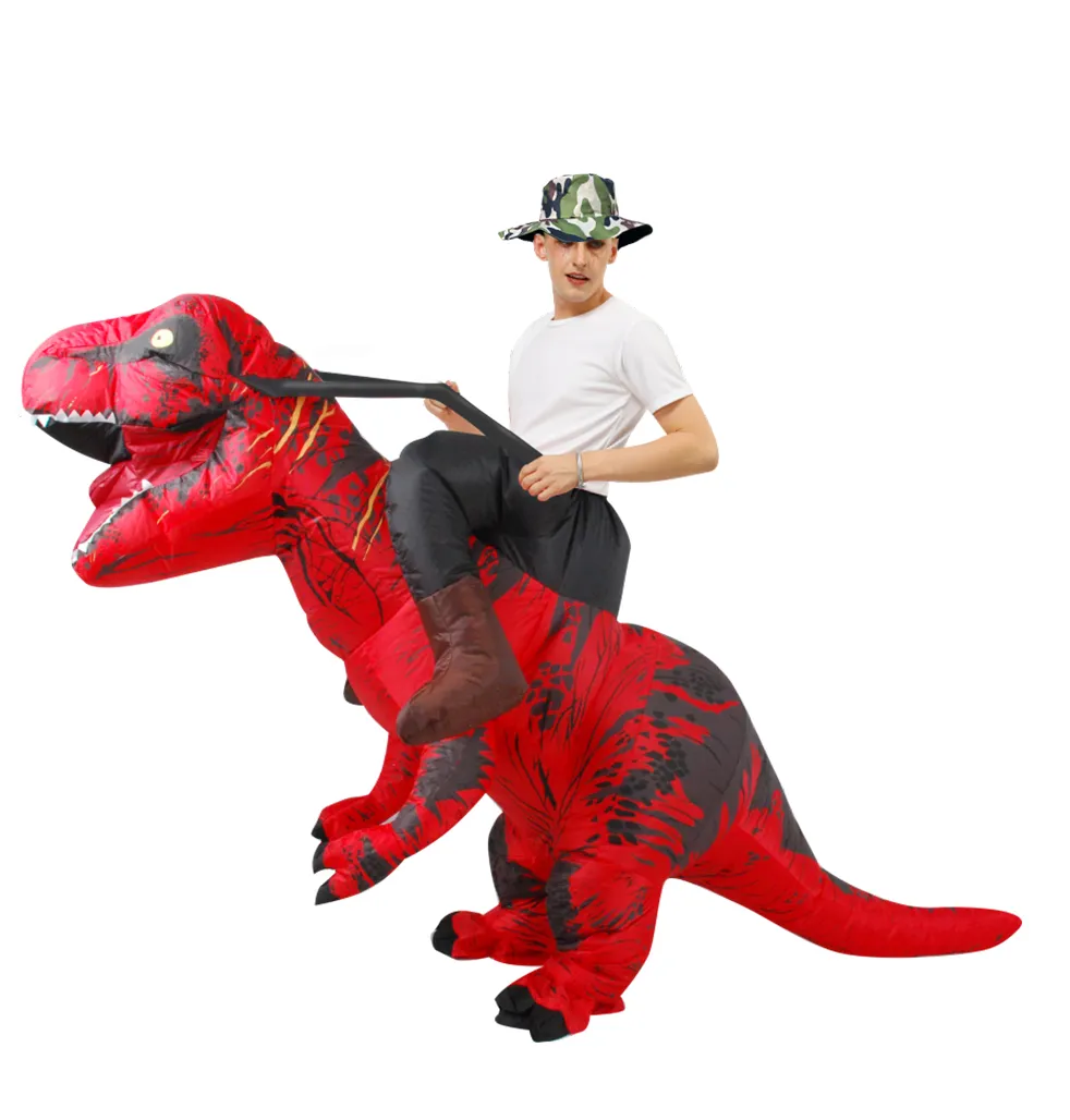 Costumes de mascotte Costumes gonflables de mascotte de dinosaure adulte drôle Halloween Coslay Costume T-rex Party Jeu de rôle Disfraz pour homme femmeMascot do