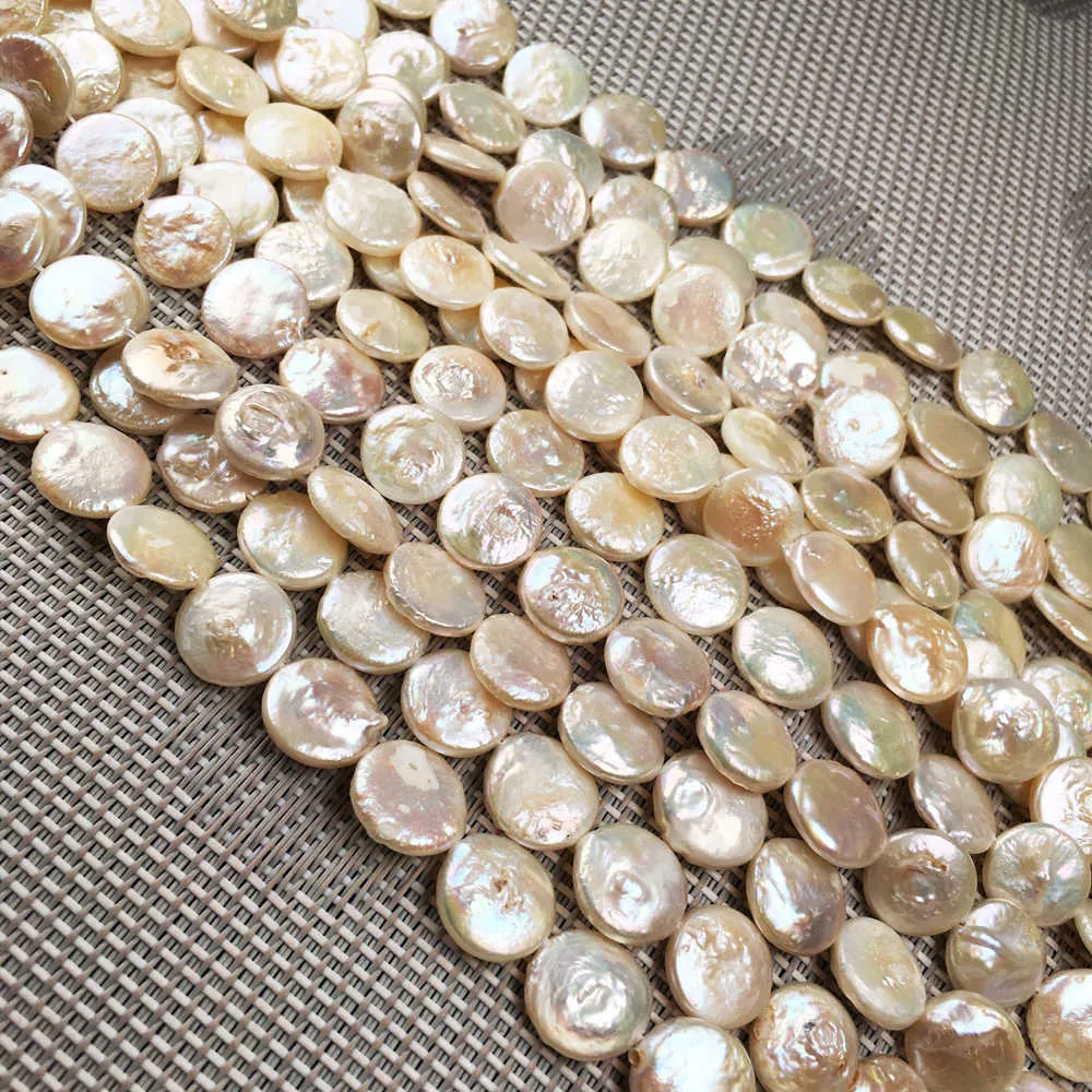 Natural freshwater Pearl Beading Redondo Forma Isolamento Punch Loose Beads para Jóias Fazendo DIY Colar Acessórios Bracelet