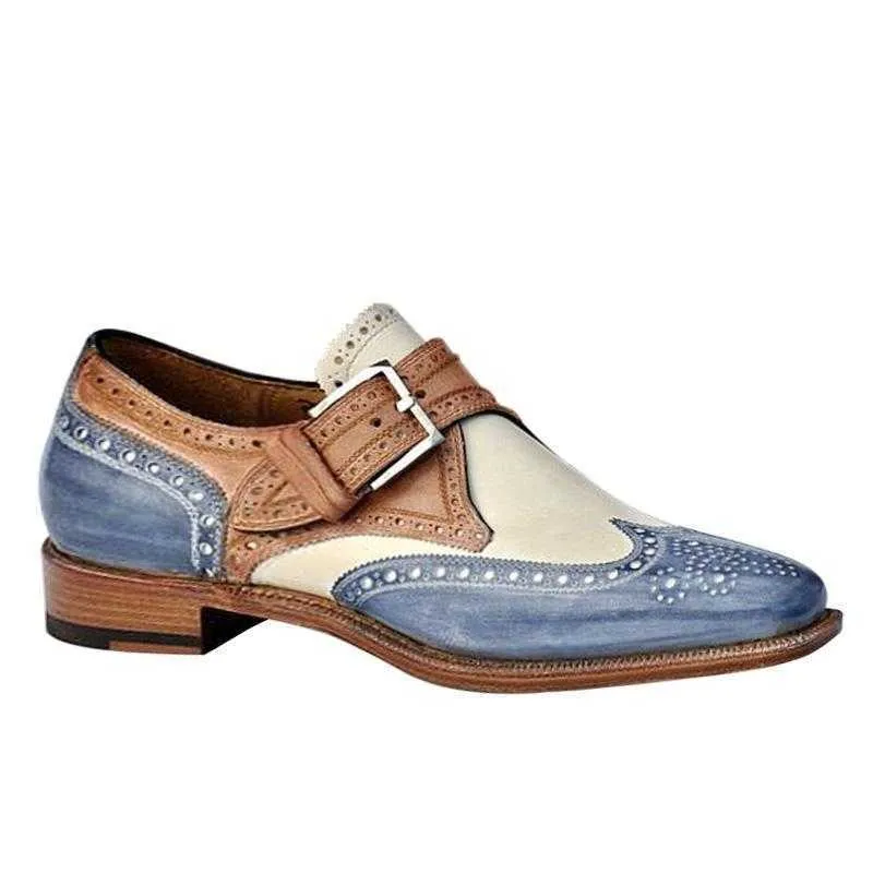 Mannen PU lederen schoenen lage hak casual jurk brogue lente enkellaarsjes vintage klassieke mannelijke HC741 210624