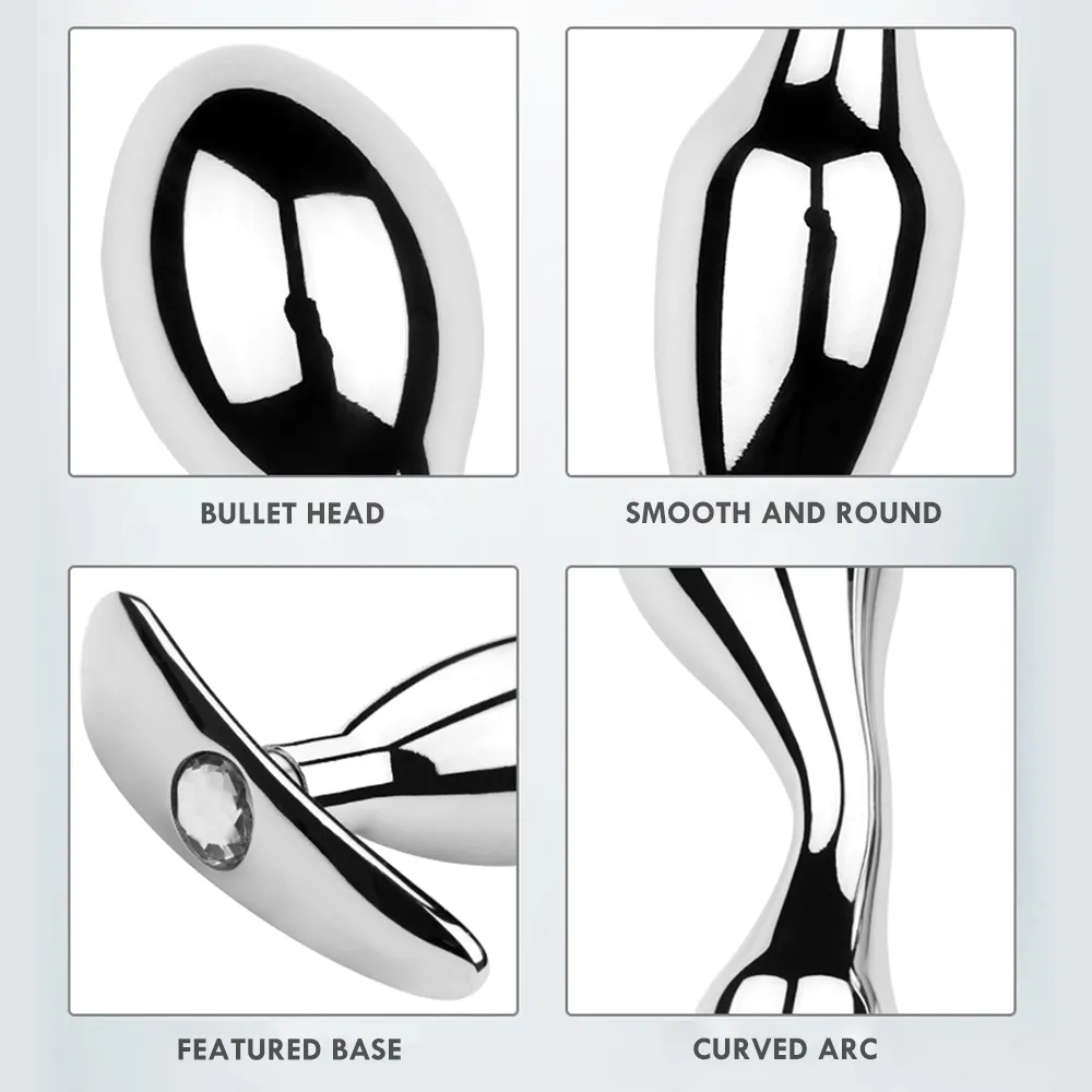 マッサージ前立腺マッサージステンレス鋼バットプラグ肛門肛門刺激装置のセックスおもちゃ女性ゲイメタルアナルプラグエロティックアダルトプロデュース9710280