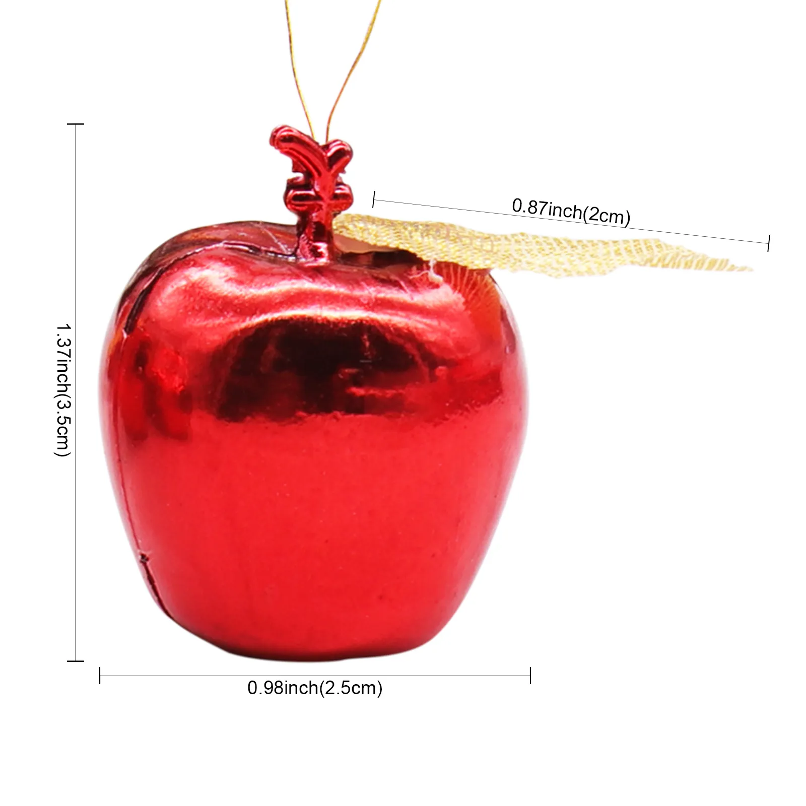 크리스마스 트리 장식품 Xmas Gold Red Apples 창의성 연도 펜던트 축제 파티 홈 DIY 교수형 장식 Y201020