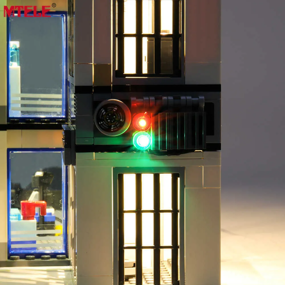 Kit di illuminazione a LED di marca MTELE l'illuminazione della stazione di polizia della serie 60141 City impostata solo Q0624