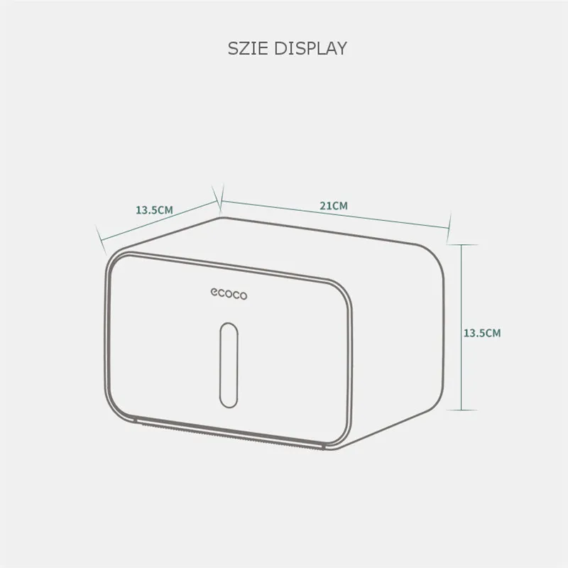 Boîte à mouchoirs Porte-papier hygiénique Étagère Étanche Salle de bains Boîte à rouleaux Boîte à serviettes Mural Rouleau de papier toilette Serviette en papier Organisateur Cas 200923