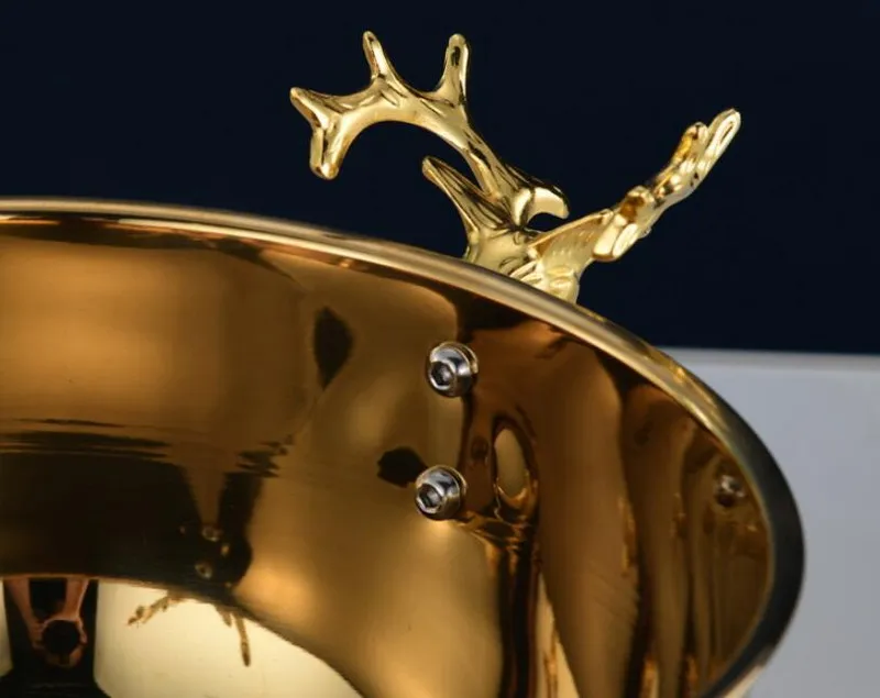 304 stainless steel Deer Head ear cooler GOLD & SILVER CHAMPAGNE ICE BUCKET CHAMPAGNE ICE BOWL175c