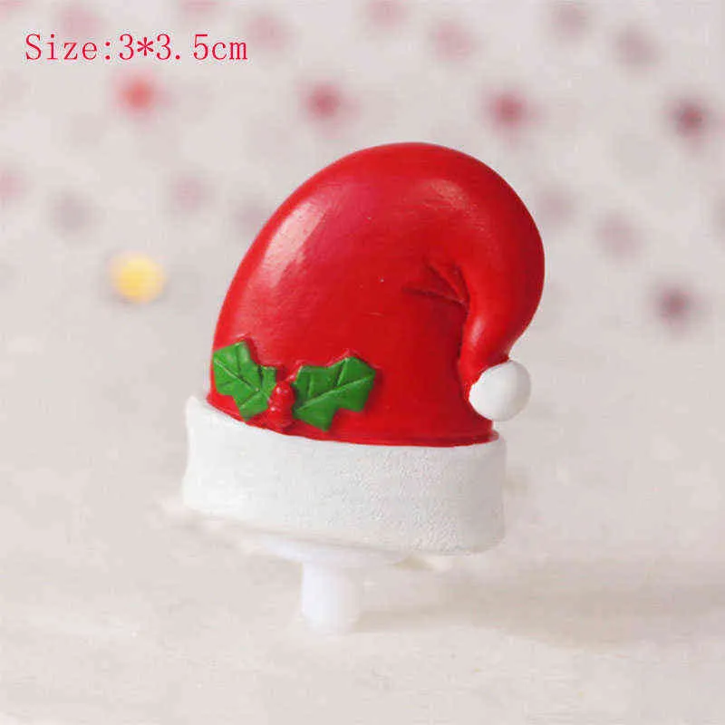 Di Natale Cake Topper Babbo natale Pupazzo di Neve Decorazione Della Torta Di Natale Decorazioni La Casa Ornamento di Natale Anno 2022 Navidad 211104