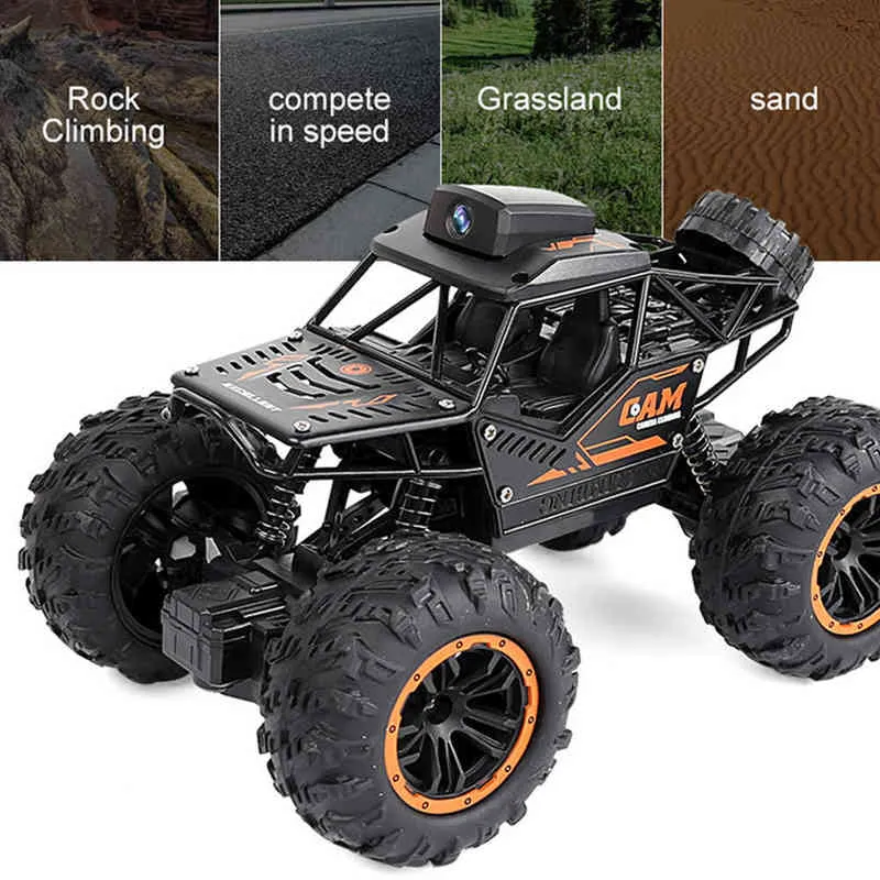 2.4G Remote Control car 1:18 Rc Car with Camera WiFi FPV App Off-road Climbing Drift Vehicle Toys Gifts for Children 220119