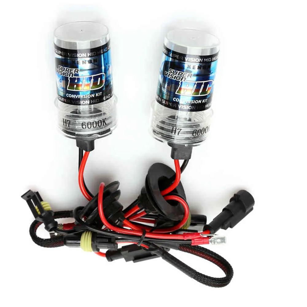 2ピースAC 12V 55W Xenon H7 HID変換キットH1 H3 H11 9005電球自動車ヘッドライトランプ3000K 4300K 5000K 6000K 8000K 12000K