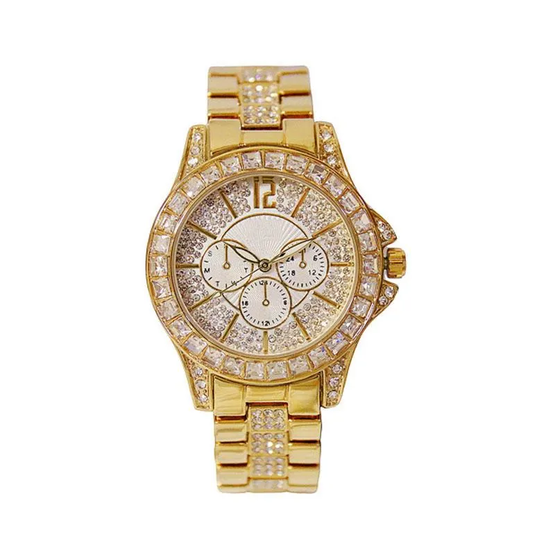 Horloges Dames Horloges Diamond Top Merk Designer Roestvrij Staal Dames Rose Goud Quartz Horloge Drop 2021254z