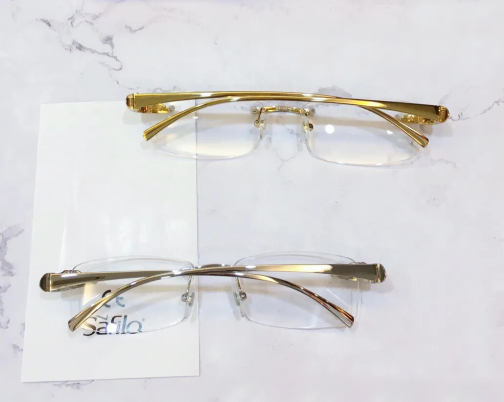 Eyeglasses Rimless Frames Optical Glasses Metal Frameless Eyeglasse Gold Frame Clear Lens for Men Fashion Sunglasses Frame with Bo257W